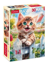 Пазл МАКСИ 30 элементов  210*290мм.  "Счастливый котик"
