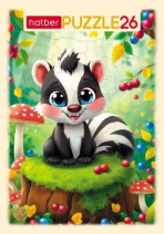 Пазл-рамка 200*300мм.  26 элементов "Веселый зверек"