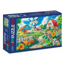 Пазлы  100 элементов  230*165мм. "Kids. Утро на ферме" Premium