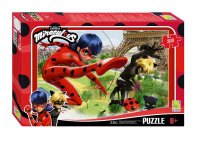 Пазлы  360 элементов 500*345мм.  "Леди Баг и Супер-Кот" (ZAGTOON  METHOD)