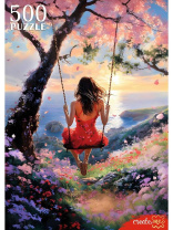 Пазлы  500 элементов  480*330мм. "Девушка на качелях"