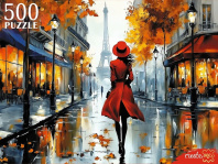 Пазлы  500 элементов 485*345мм. "Девушка в Париже"