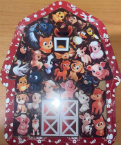 Пазлы в рамке деревянные 34 элемента 28*19см "Ферма"