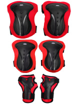 Набор защиты детский на 7-18лет, черно-красный