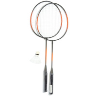 Ракетки для бадминтона 2шт, металл, волан, в чехле Ракетки для бадминтона 2шт, металл, волан, в чехле