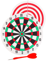 Дартс 18см, 1 дротик