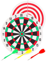 Дартс 29см, 3 дротика