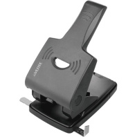 Дырокол deVENTE  65 лист, пластик, линейка, чёрный