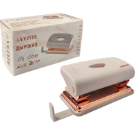 Дырокол deVENTE Esthetics  12 лист, пластик, линейка, лавандово-пепельный