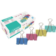 Зажим д\бум. мет. цветные deVENTE  Pastel 32мм., 12шт/уп.