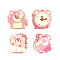Зажим д\бум. пласт. Egoist "Розовый мишка", ассорти дизайнов