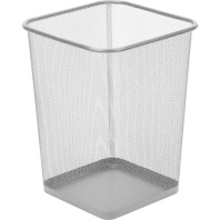 Корзина для мусора квадратная сетчатая 27*20*30см железная, серая