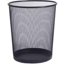 Корзина для мусора круглая сетчатая 24*29,5*33,5см железная, черная