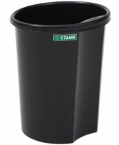 Корзина для мусора цельная 12л серая