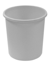 Корзина для мусора цельная 18л серая