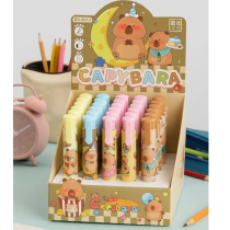 Ластик Egoist  "Капибара и друзья" 10,5*1,6 см, ассорти цветов