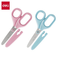 Ножницы детские Deli JOYIN 14,6см, эргономичные ручки, в футляре, ассорти