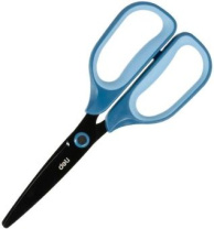 Ножницы Deli Linfini 17,5см пластик, синий блистер