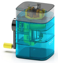 Точилка механическая 1 отв, пласт.корпус.синяя Точилка механическая 1 отв, пласт.корпус.синяя