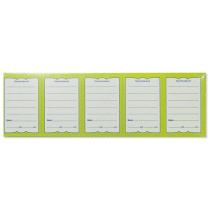 Ценники "Бабочка 5" 55*80мм 5 шт/л, 25 листов, термоусадка