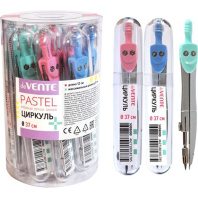 Циркуль металл deVENTE  Pastel "в пластиковом футляре,ассорти