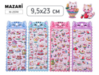 Наклейки декоративные 9,5*23см "Котики" 4 диз. Наклейки декоративные 9,5*23см "Котики" 4 диз.