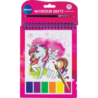 Раскраска водная "Единорог" с кисточкой  А5 24стр.