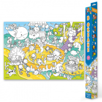 Раскраска-плакат "Для малышей. В океане" 700*500мм, 1л.