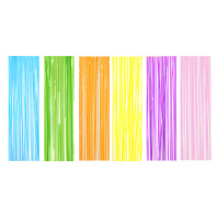 Дождик  150мм*1м, ПВХ, 6 цветов макарун