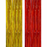 Дождик 150мм*1м, ПВХ, ассорти ( золото и красный)