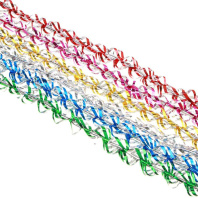 Мишура d=  2см, 1,2м, ПВХ, 6 цветов, закручена