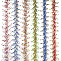 Мишура d=35+80мм, 2м "Северное сияние" цвет ассорти