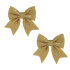 Набор ёлочных бантов  2шт, 11см "Бантики" золото, текстиль