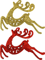 Набор подвесных украшений   2шт, 9см "Новогодние олени"