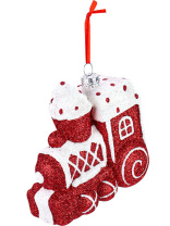 Подвесное украшение  9см "Карамельный поезд" пластик