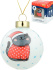 Ёлочный шар  6 см "Котик в шапочке" стекло