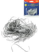 Набор металлических крючков для шаров и украшений 4см, 150шт, серебро