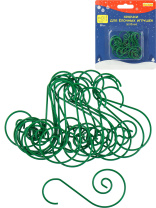 Набор металлических крючков для шаров и украшений 5см, 20шт, зеленые