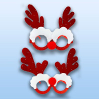 Ободок карнавальный "Очки с рогами" ассорти