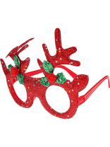 Очки карнавальные "Золотистые рожки" 14*12см