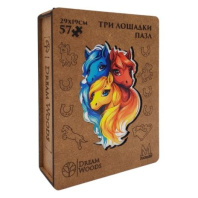 Пазл-копилка фигурные 64 элементов 280*180мм "Три Лошадки"