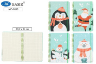 Блокнот А5 7БЦ гребень  60л "Зимняя мята" кл., резинка