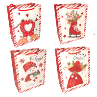 Пакет подар. бум. новогодн. 31*42*12 см 210 гр/м2 "Новогодний!" микс дизайнов