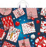 Пакет 50*60см (60мк) с петлевой ручкой "Яркие подарки" ПВД