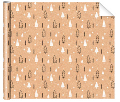 Бумага упаковочная крафт 70*100см "Ёлка"