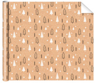 Бумага упаковочная крафт 70*100см "Ёлка"