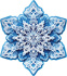 Плакат фигурный 22*23см "Снежинка"