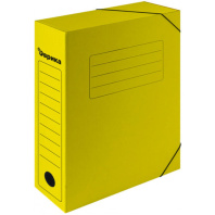 Архивная папка на резинках   75 мм желтая (на 700 листов А4)