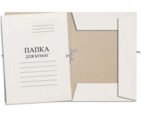 Папка для бумаг с завязками бел. пл.390 мелов.