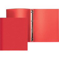 Папка 4 кольца 16мм 0,5мм пластик А4 красная Папка 4 кольца 16мм 0,5мм пластик А4 красная